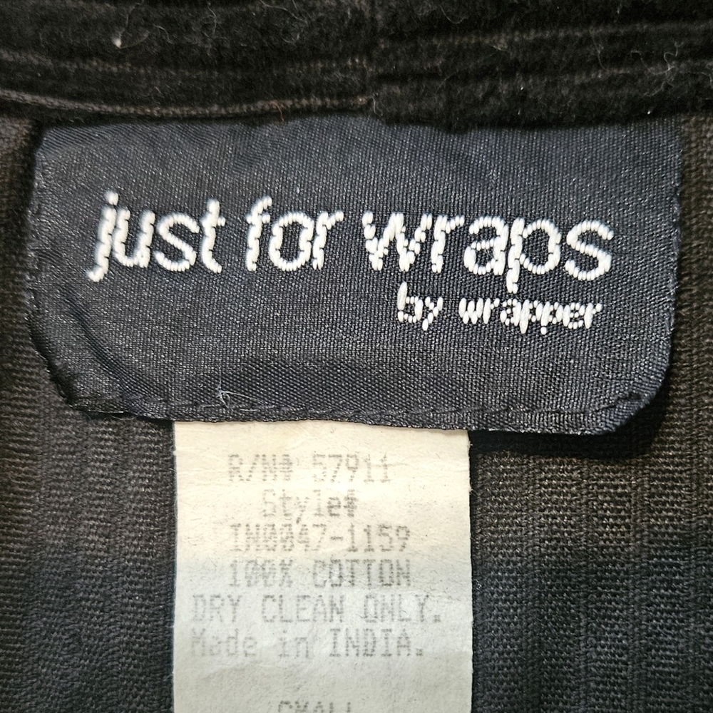 Vintage 90s Just For Wraps Black Corduroy Jacket … - image 3